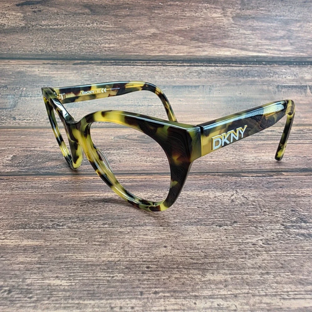 DKNY DY4135 Tortoiseshell Green Cat Eye Eyeglasses Frames 53-19-135 368913